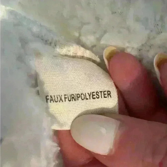 Pink lily fleece pullover large, winter white, kangaroo pocket, hooded - Picture 5 of 7